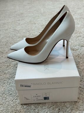 Manolo Blahnik Crepdechine Pumps.